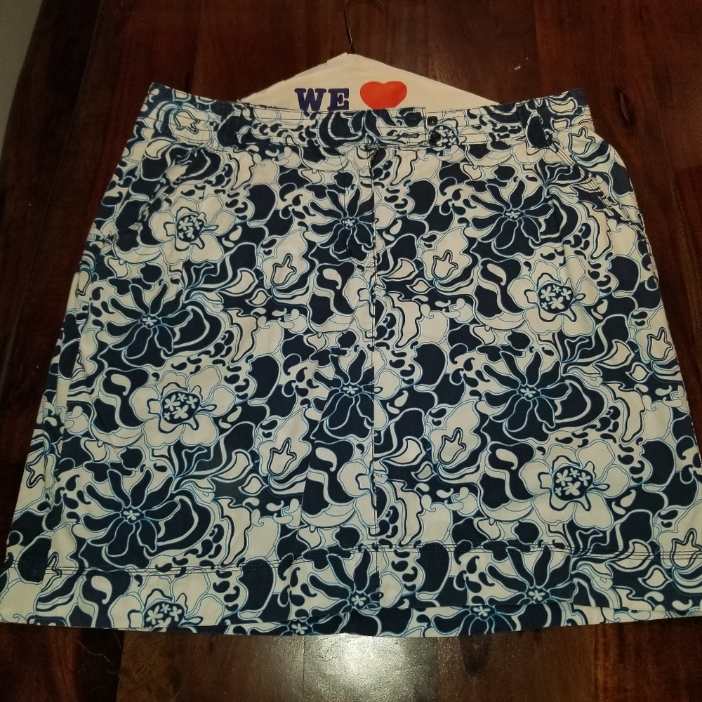 Classic Elements Blue Floral Skirt